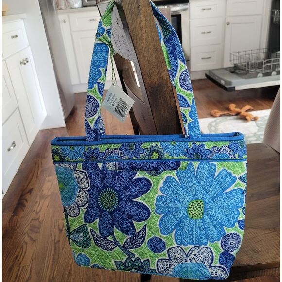Vera Bradley Doodle Daisy Petite Zippered Tote NWT - Picture 2 of 6